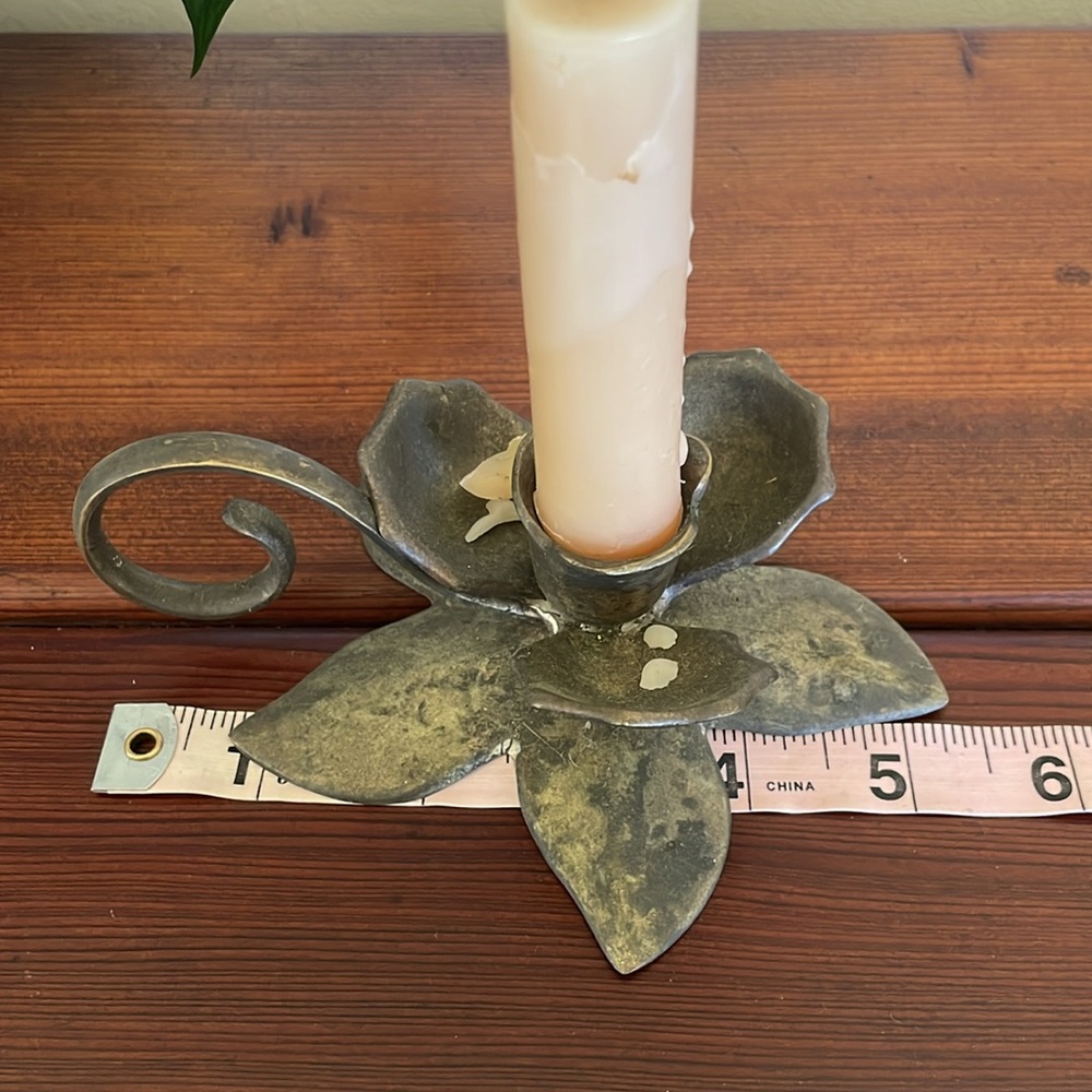 Vintage silver taper candle holder - Picture 6 of 7